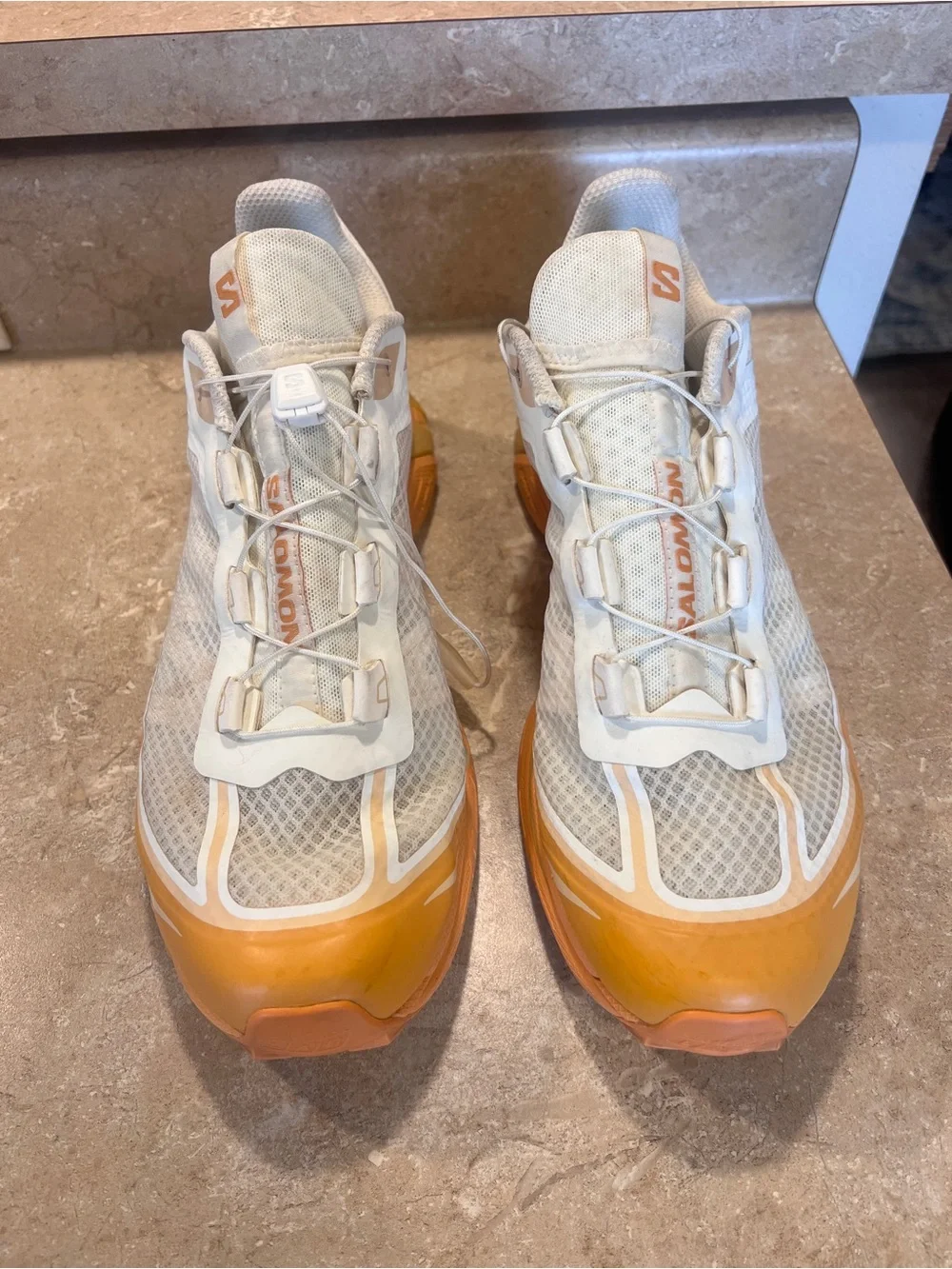 Salomon L47151400 XT-6 FT Men's Low Cut VANILA/BUCKSKIN/HAZELNUT White Orange